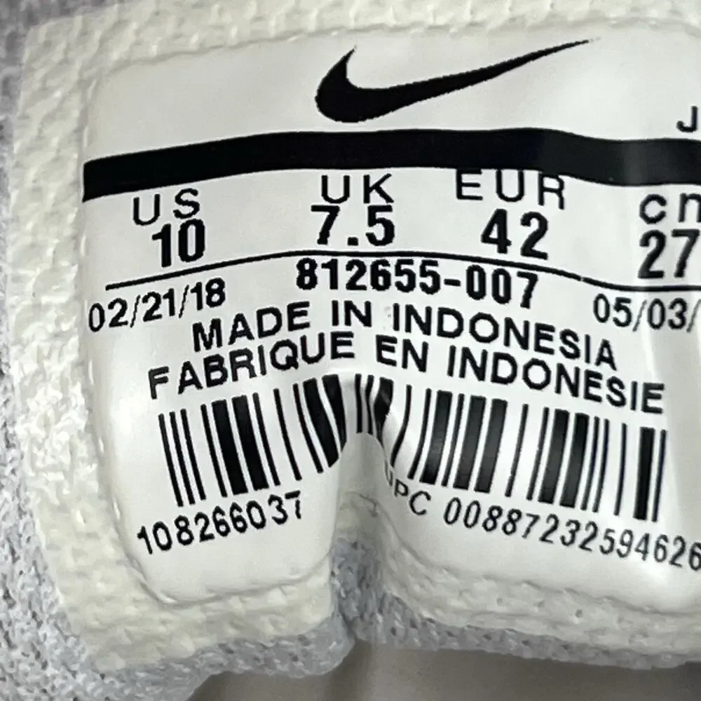 Nike Tanjun Women’s Size 10 Pure Platinum Royal Tint White Sneakers 812655-007